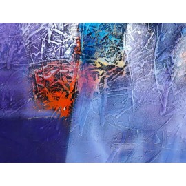 Tableau ton violet horizontal 150x80 cm