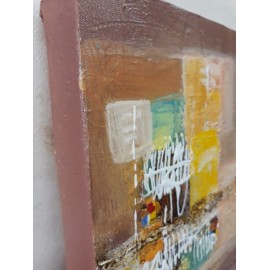 Mini peinture sur cadre marron 25x20 cm