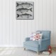 Peinture poissons Bar- 80x80 cm