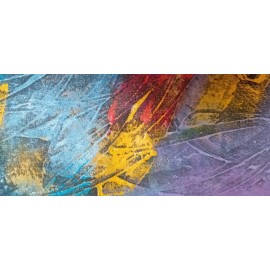 Tableau Art Abstrait longitudinal 120x50 – Création Originale Colorée 