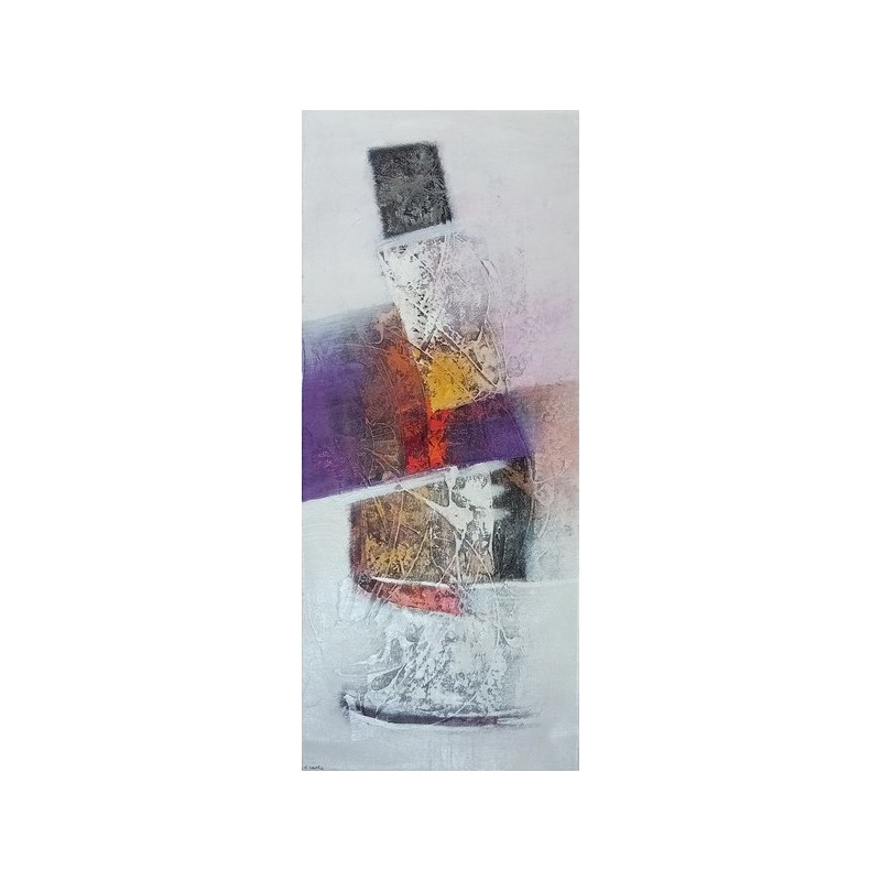 Tableau Abstrait Moderne 120x50 cm – Peinture de Suwitra, Idéal Déco Intérieure