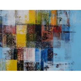 TABLEAU ABSTRAIT MOSAIQUE DE COULEURS-150x80 cm